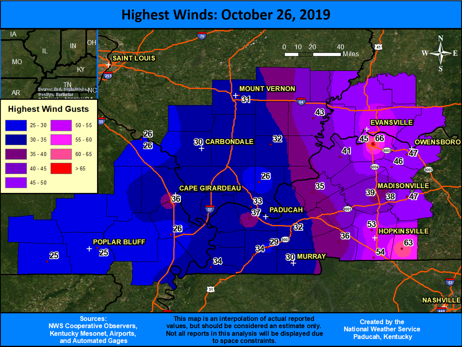Summary of Saturday's Severe Winds and Heavy Rainfall